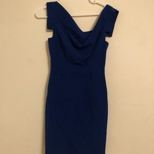 Blue tight dress